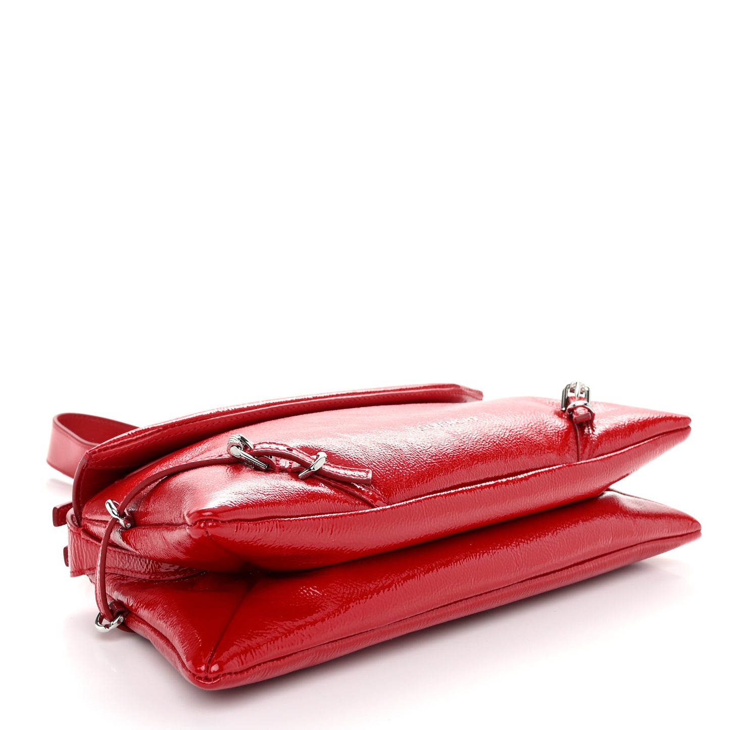 Patent Calfskin Small P'tit Voyou Shoulder Bag Red