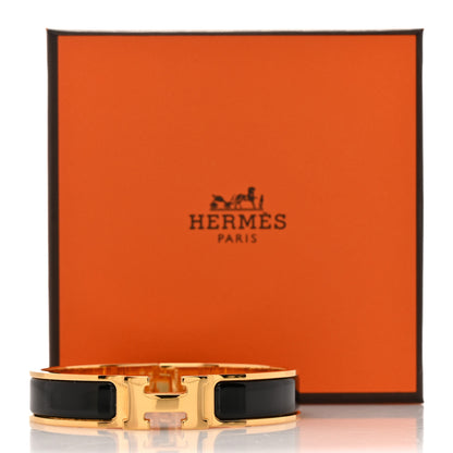 Hermes Enamel Narrow Clic Clac H Bracelet GM Black 5 of 5