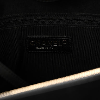 Chanel Calfskin Quilted Boy Shopping Tote Black 6 of 10
