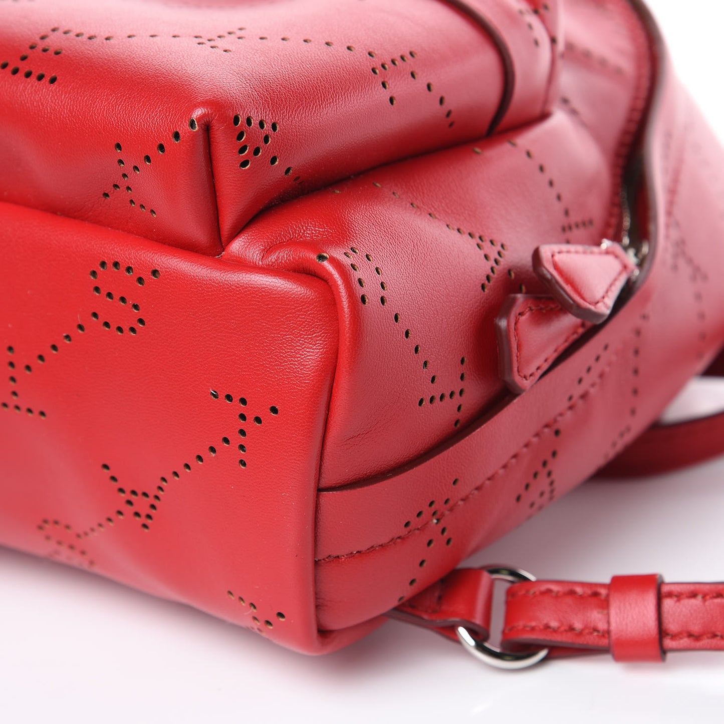 Eco Alter Nappa Perforated Logo Mini Backpack Red