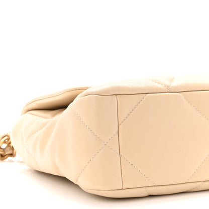 Chanel Goatskin Quilted Medium Chanel 19 Flap Beige 9 of 11