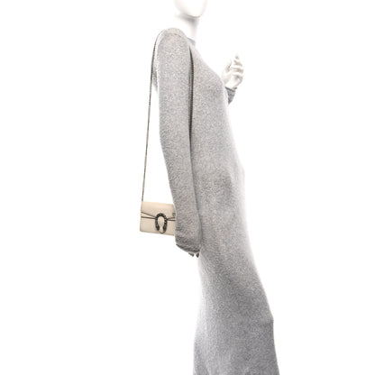 Gucci Dollar Calfskin Crystal Super Mini Dionysus Shoulder Bag Mystic White Black Diamond 2 of 14