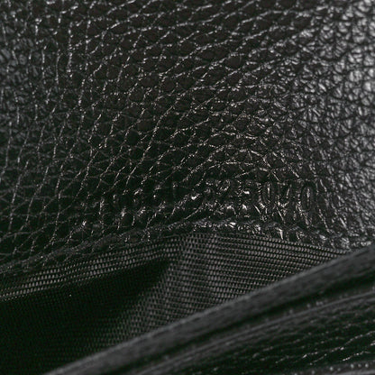 Gucci Grainy Calfskin Zumi Chain Card Case Wallet Black 7 of 12