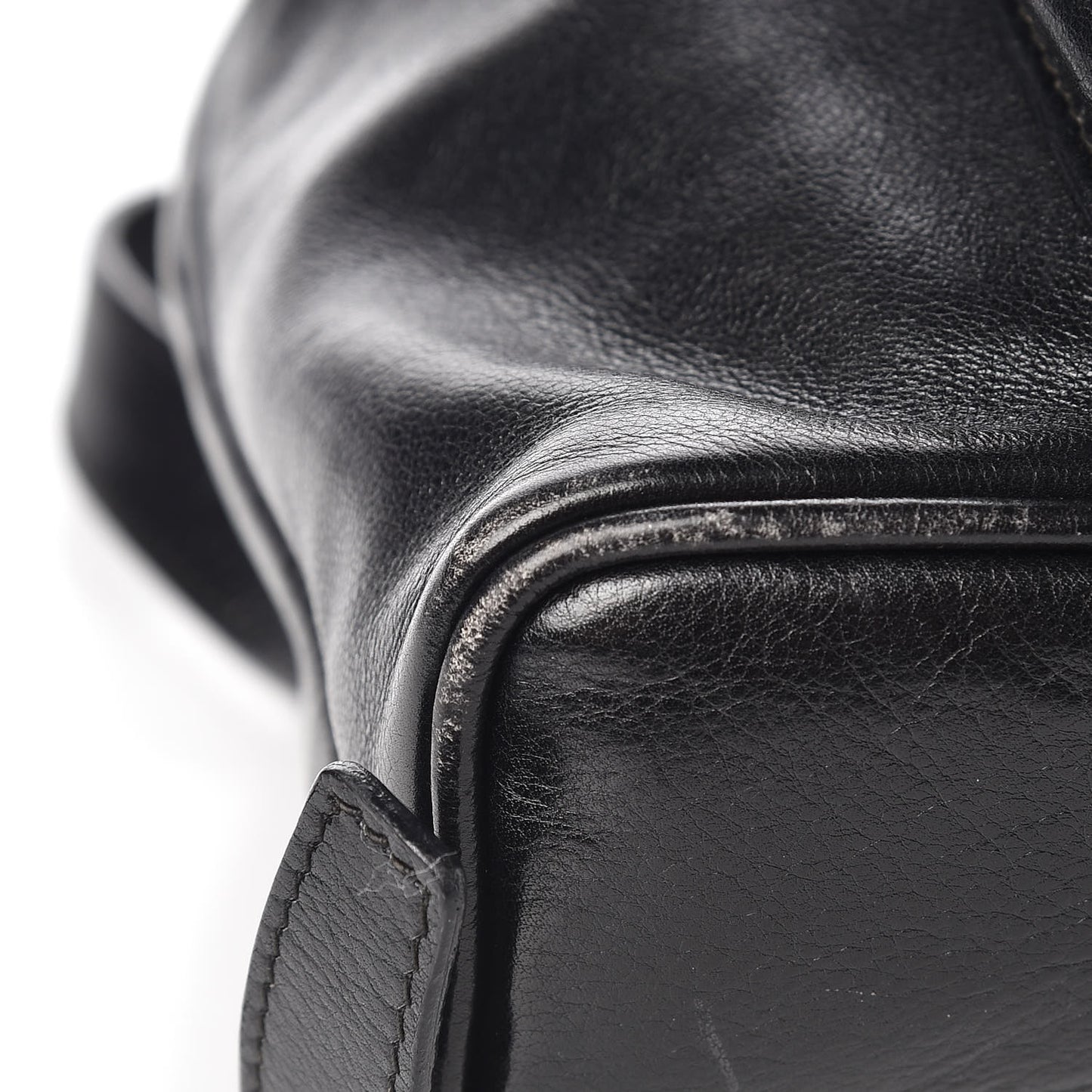 Calfskin Bamboo Backpack Black