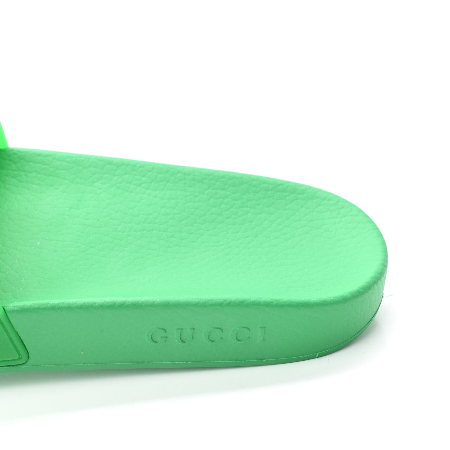 Gucci Rubber Logo Stamped Mens Slide Sandals 12 Verde 7 of 7