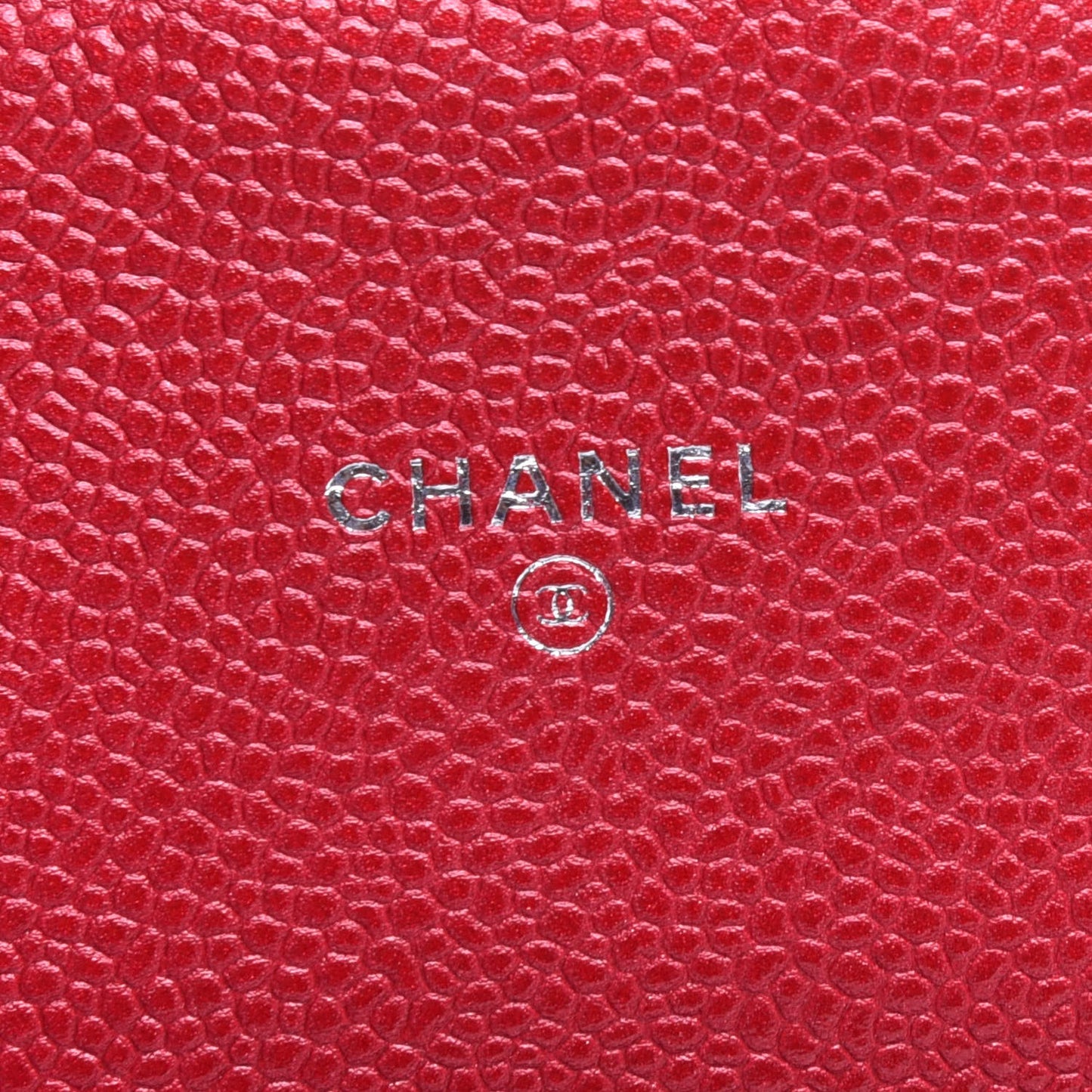 Caviar Quilted Travel Wallet Red