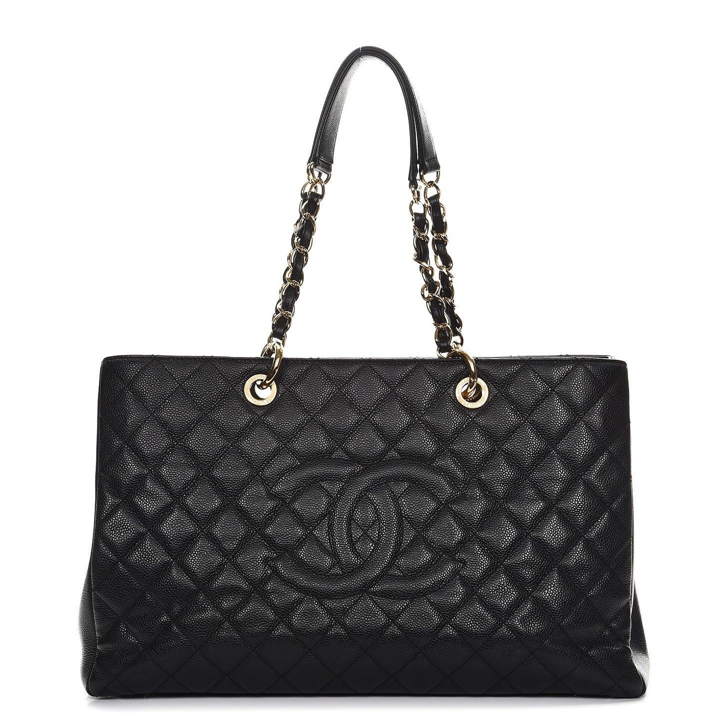 Caviar Quilted XL Grand Shopping Tote GST Black