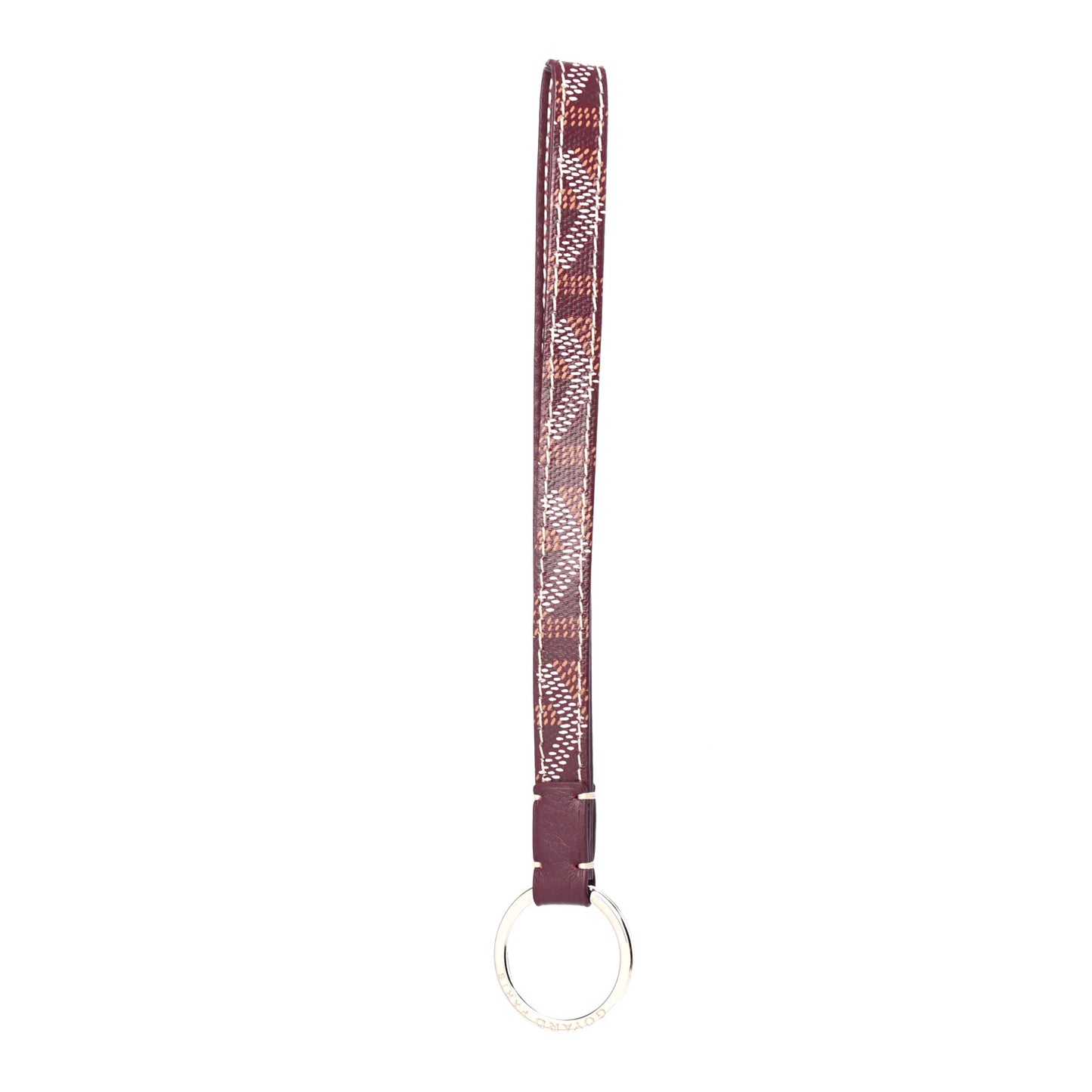 Goyardine Sesame Key Holder Burgundy