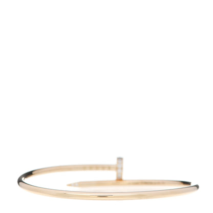 Cartier 18K Yellow Gold Diamond Small Juste Un Clou Bracelet 15 3 of 5