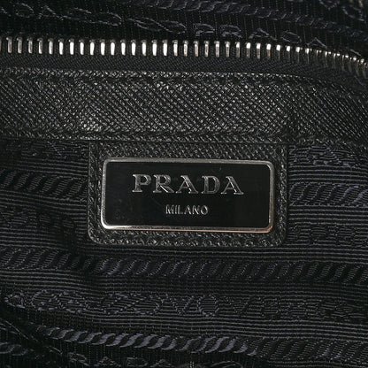 Prada Double Zip Saffiano Tote Black 6 of 10