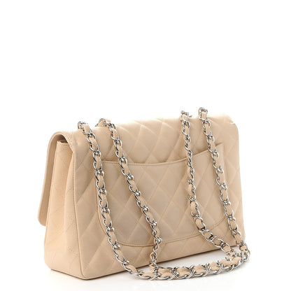 Chanel Caviar Quilted Jumbo Single Flap Beige Clair 4 of 12