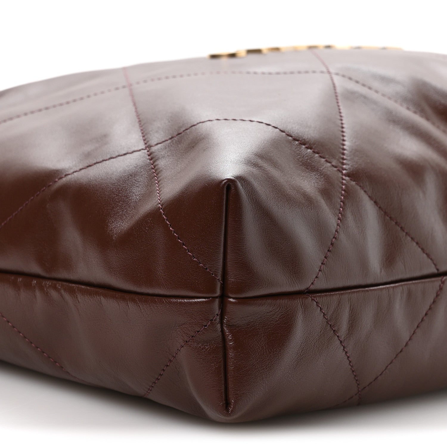 Chanel Shiny Calfskin Quilted Chanel 22 Dark Brown 9 of 11