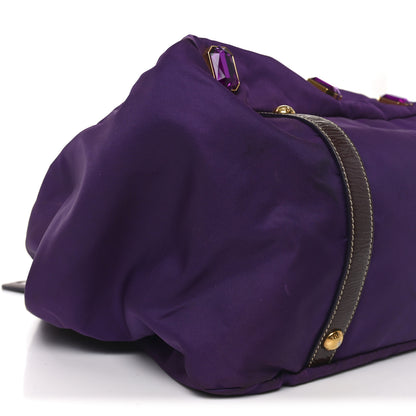 Prada Tessuto Nylon Pietre Jeweled Tote Anemone 8 of 9