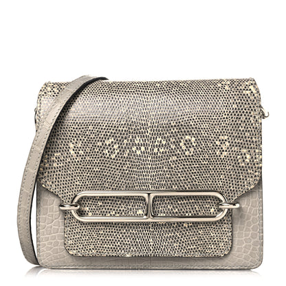 Hermes Matte Alligator Lizard Mini Sac Roulis Ombre Gris Perle 1 of 11