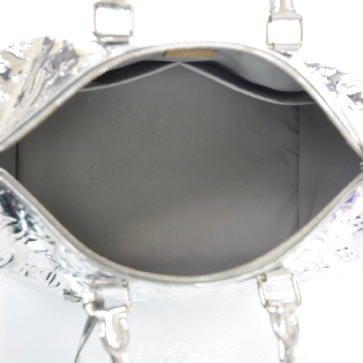 Louis Vuitton Monogram Miroir Speedy 35 Silver 8 of 9