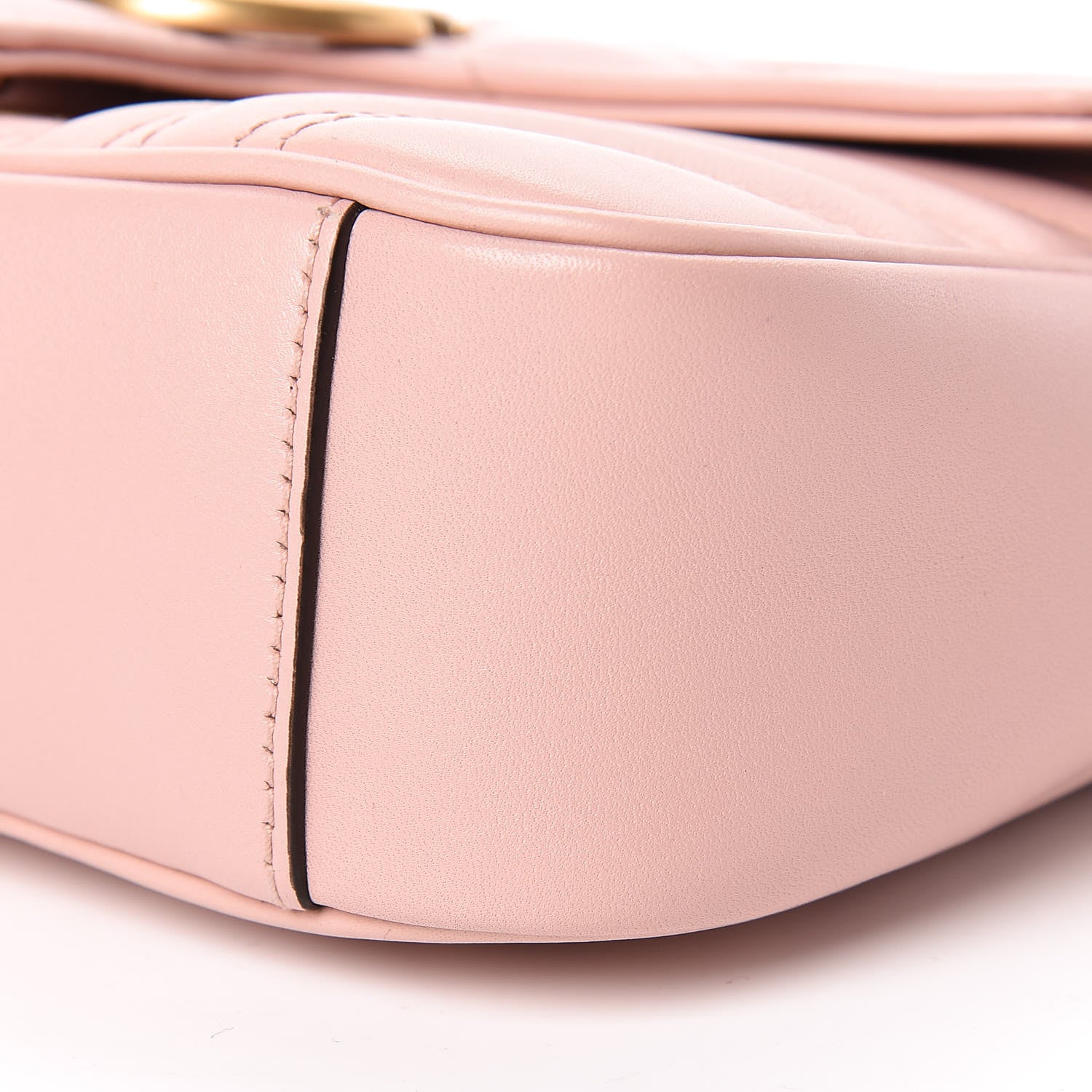 Gucci Calfskin Matelasse Mini GG Marmont Shoulder Bag Perfect Pink 10 of 12