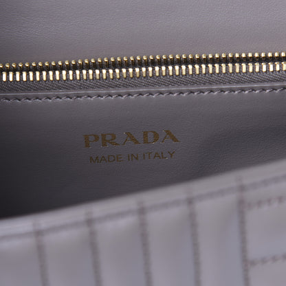 Prada Soft Calf Impunture Diagramme Flap Shoulder Bag Bambu 5 of 8