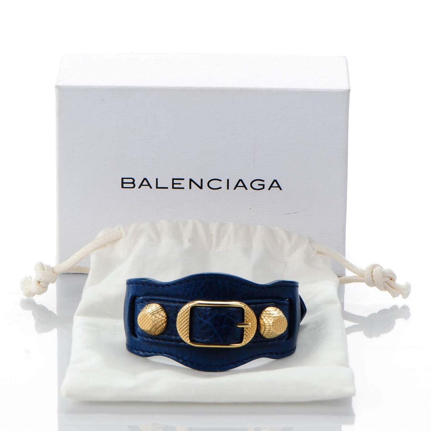 Agneau Arena Giant 12 Gold Hardware L Bracelet Bleu Mineral