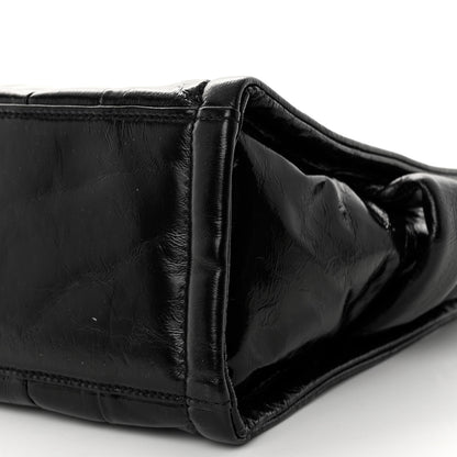 Marc Jacobs Shiny Crinkled Calfskin The Tote Bag Black 9 of 10