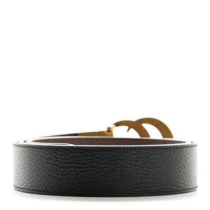 Gucci Dollar Calfskin Double G Reversible 37mm Belt 95 38 Black New Acero 2 of 6