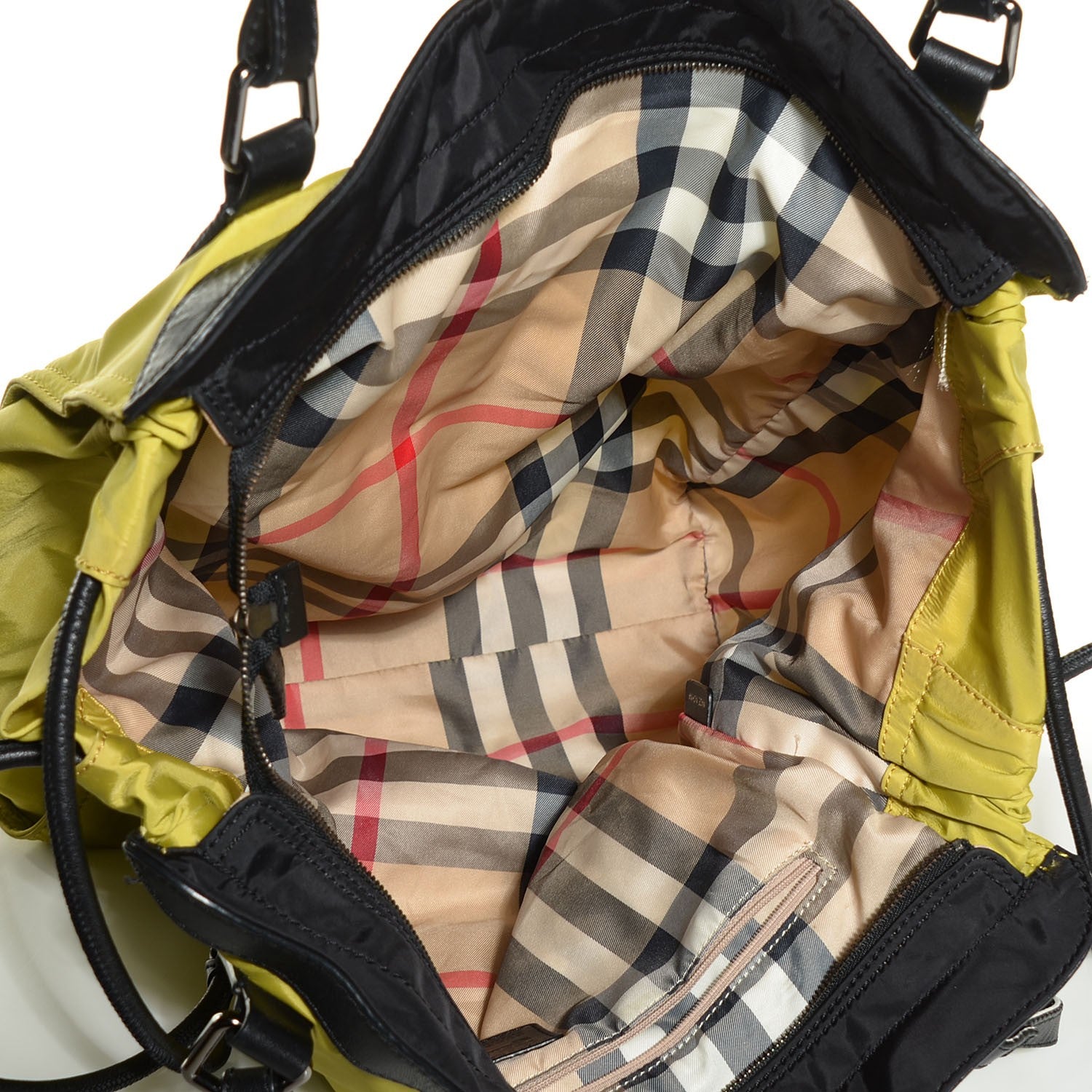 Burberry Nylon Buckleigh Packable Tote Chartreuse 5 of 9