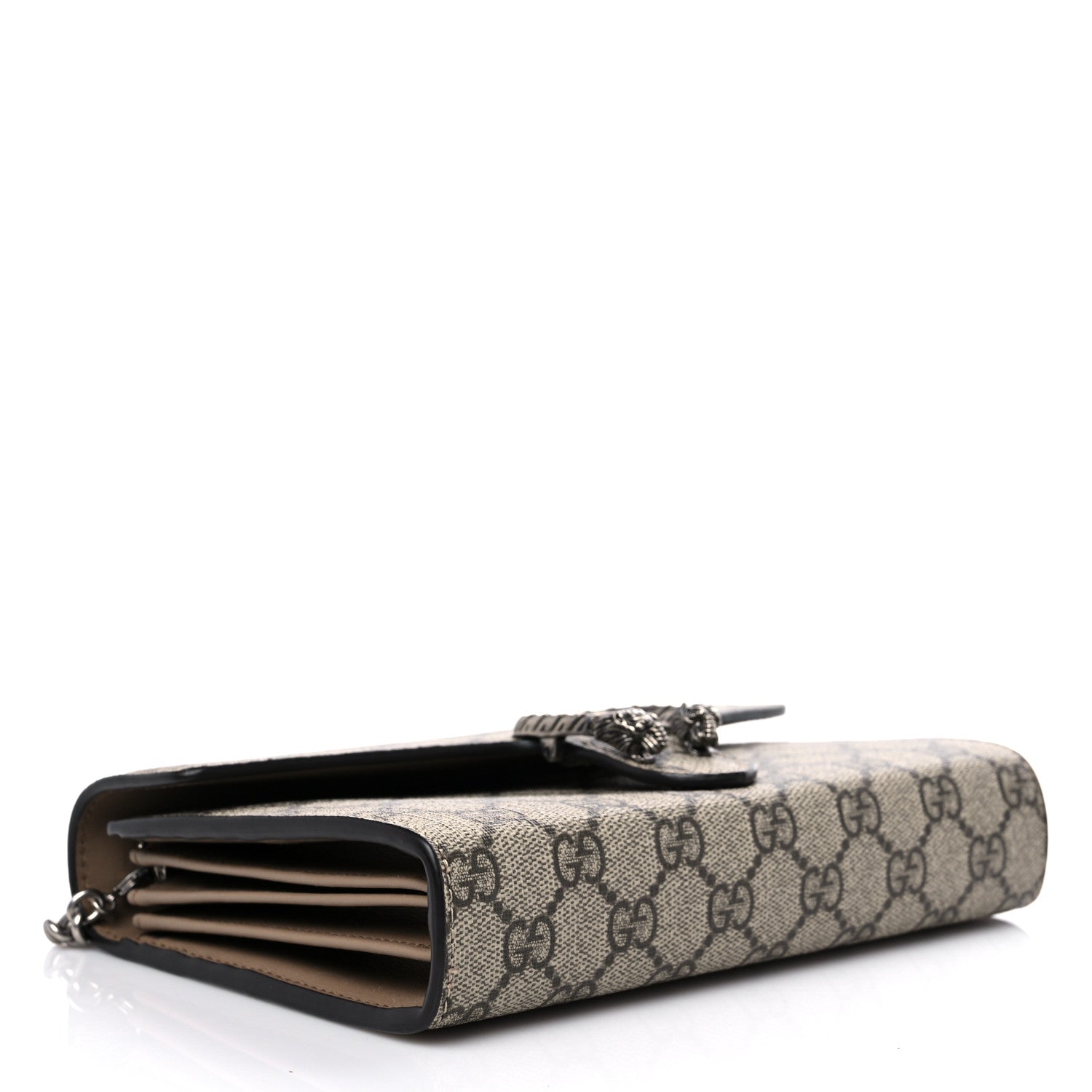 Gucci GG Supreme Monogram Mini Dionysus Chain Wallet Beige Taupe 4 of 10