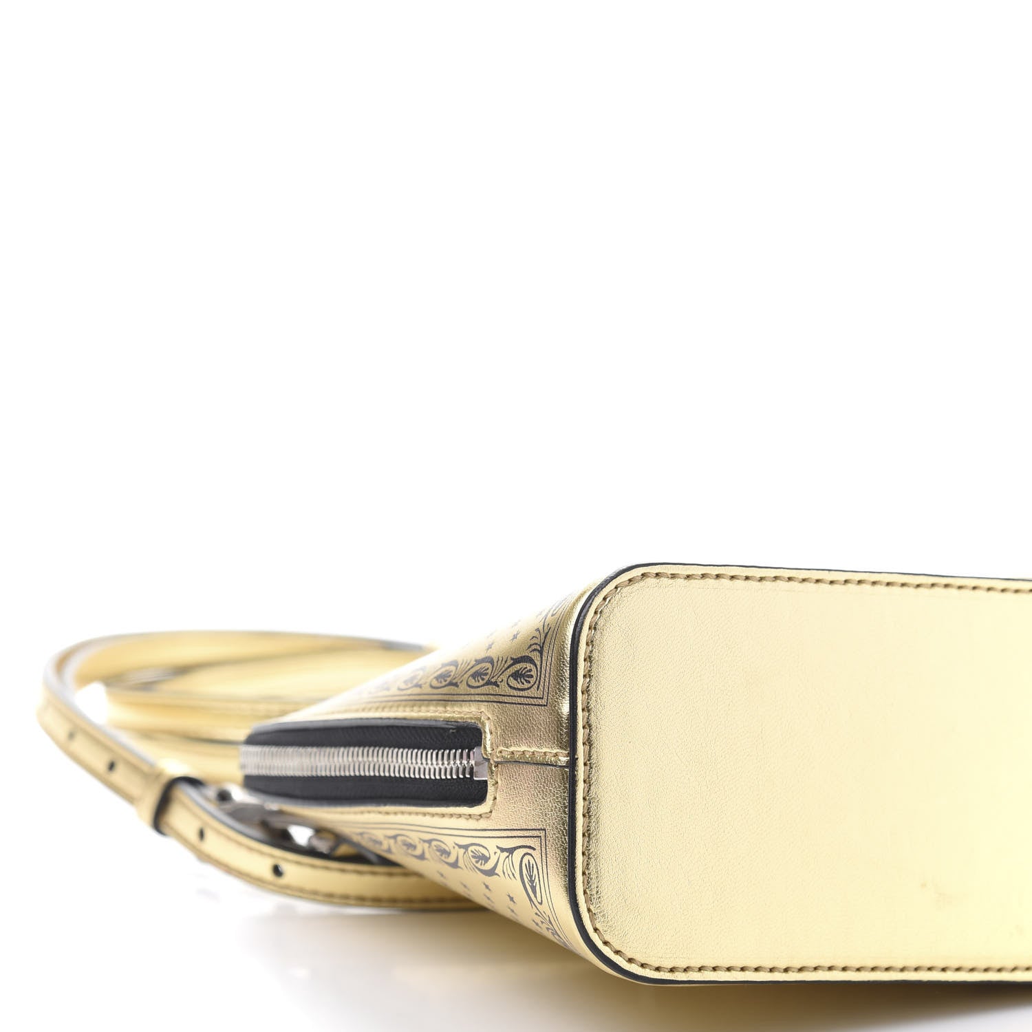 Gucci X SEGA Calfskin GUCCY Stars Mini Dome Shoulder Bag Gold 7 of 13