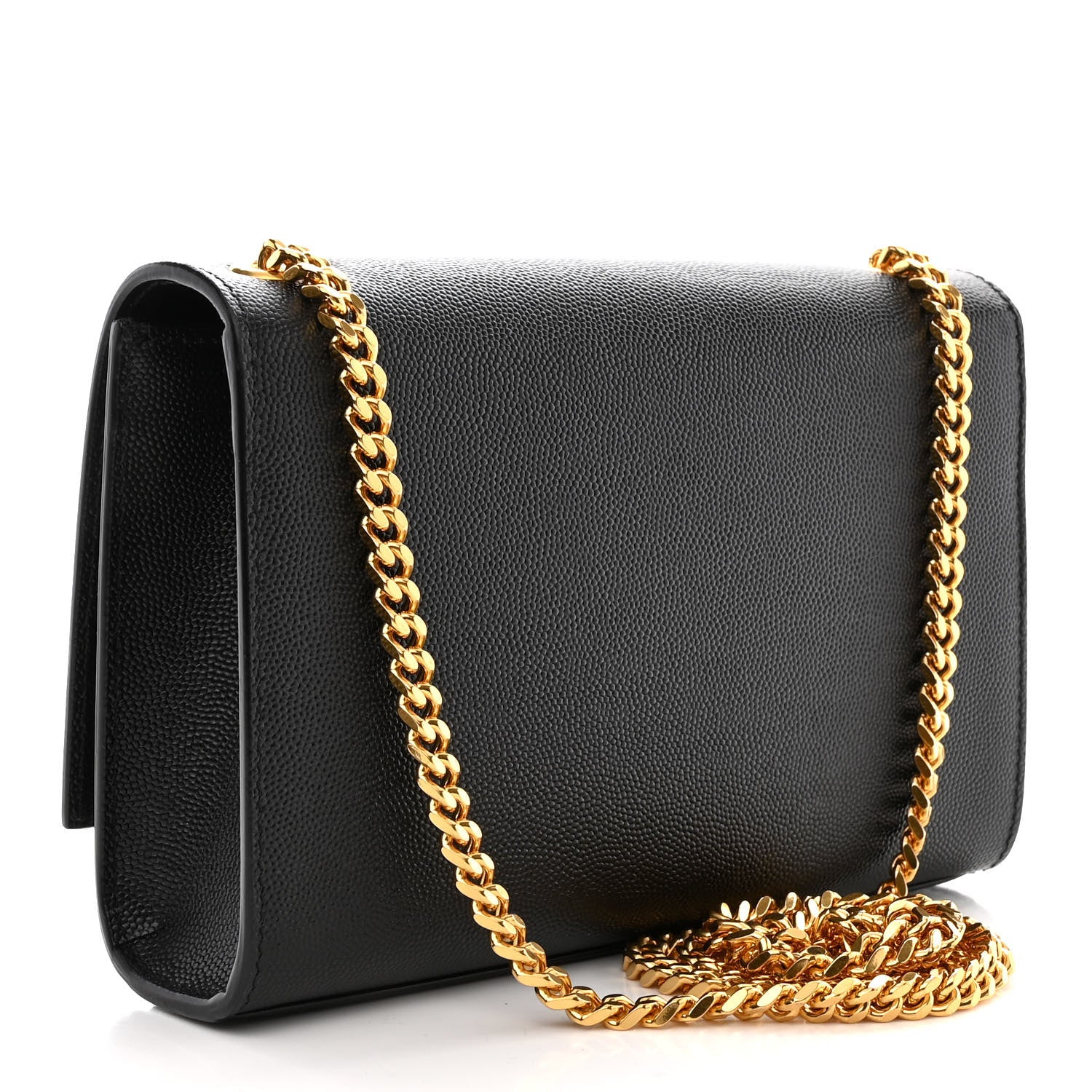 Saint Laurent Grain De Poudre Small Monogram Kate Satchel Black 3 of 12