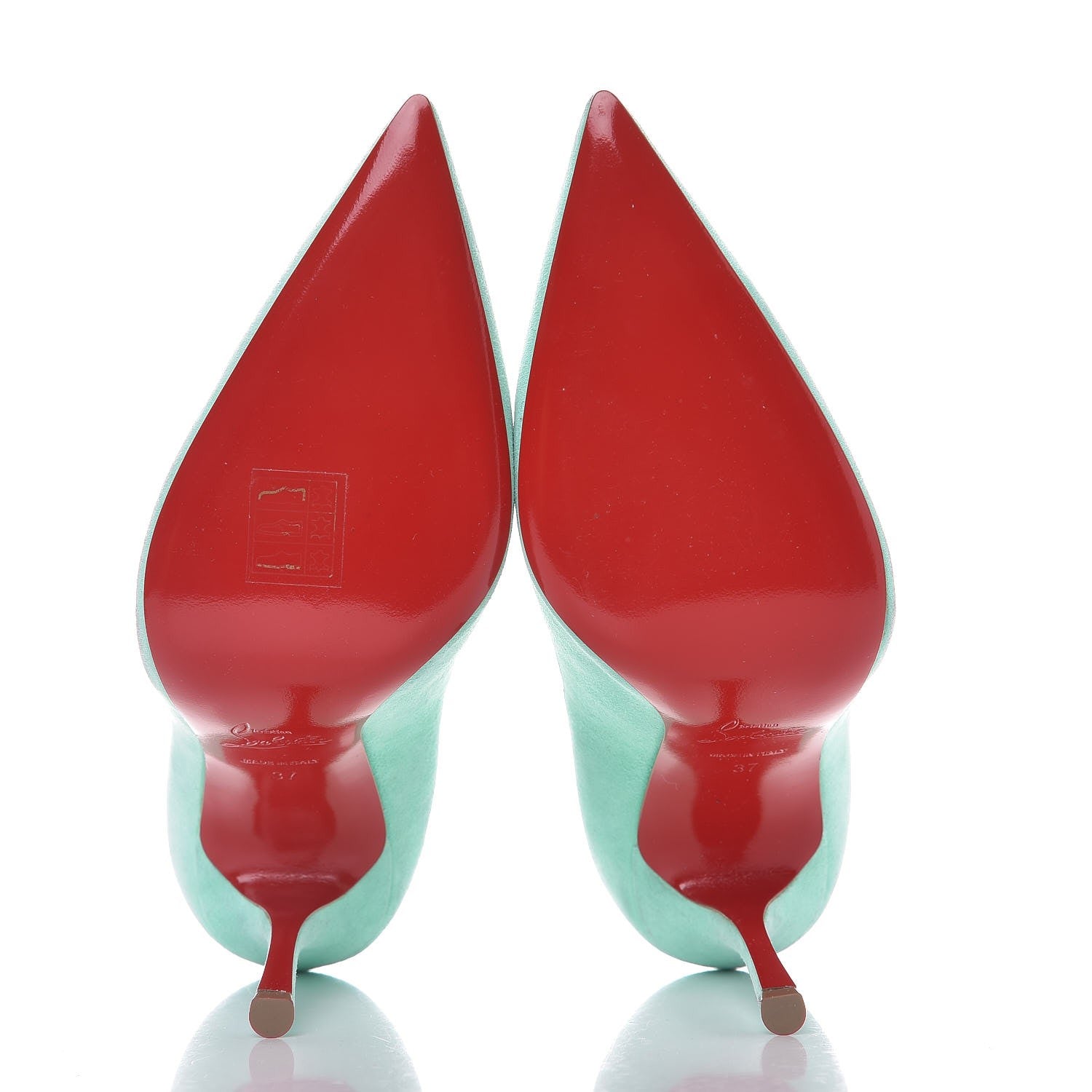 Christian Louboutin Suede Decoltish 100 Pumps 37 Opal 5 of 7