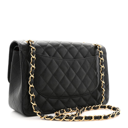 Chanel Caviar Quilted Jumbo Double Flap Black 3 of 11