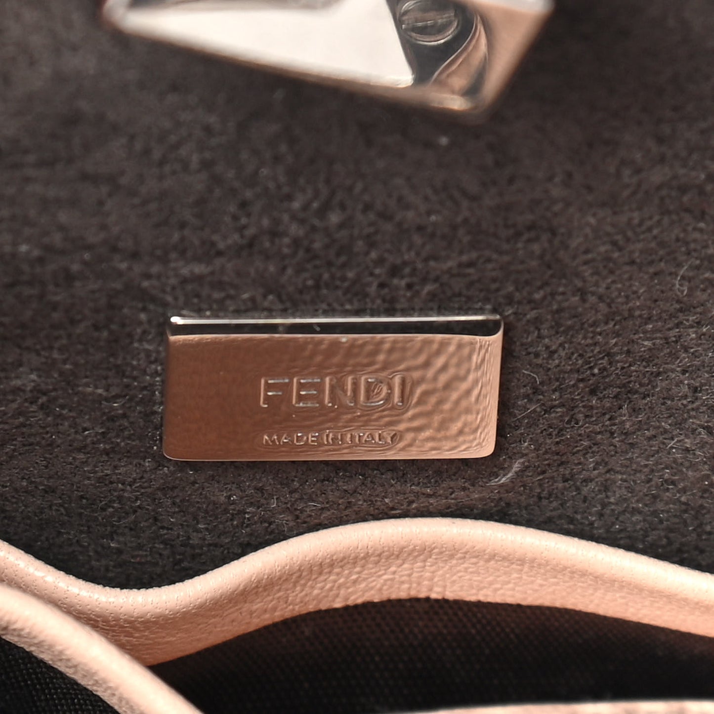 Shearling Shiny Nappa Micro Peekaboo Iconic Satchel Light Rose