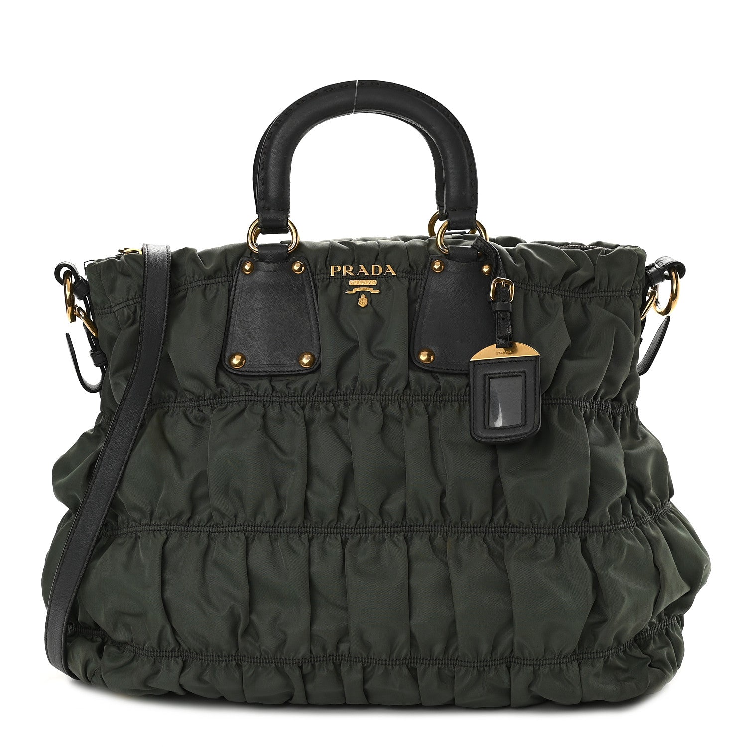 Prada Tessuto Nylon Gaufre Tote Fumo 1 of 11
