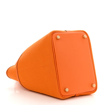 Hermes Toile Goeland Swift Cargo Picotin Lock 18 Orange 3 of 10
