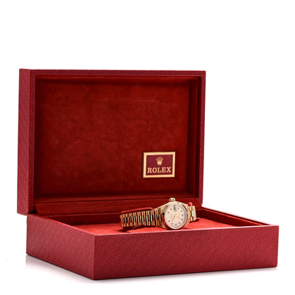 Rolex 18K Yellow Gold Diamond Ruby 26mm Datejust President Watch Champagne 69178 5 of 5