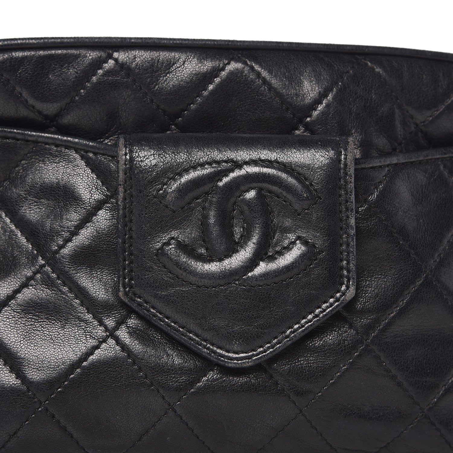 Chanel Lambskin Quilted CC Tassel Camera Case Black 12 of 14