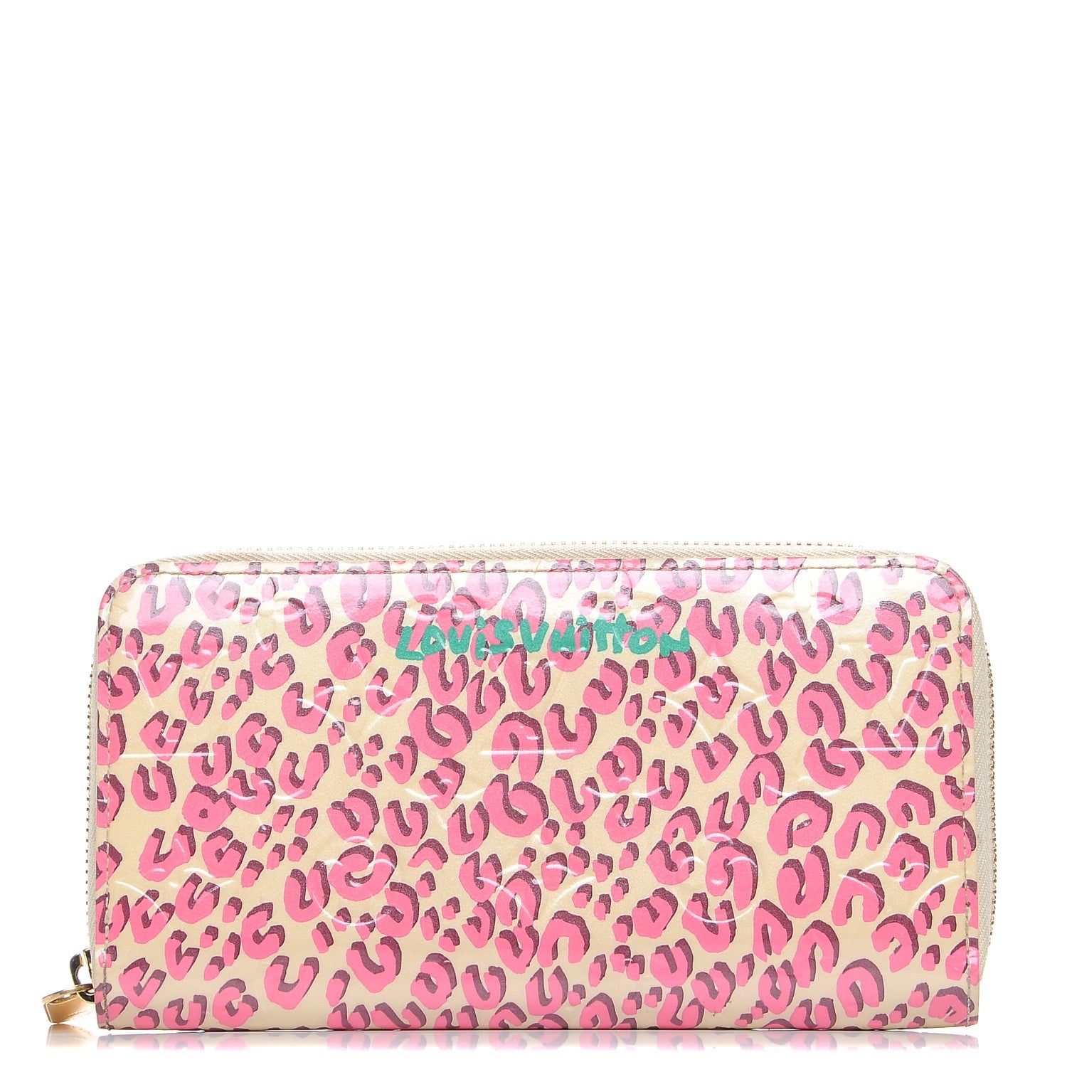Louis Vuitton Vernis Leopard Zippy Wallet Blanc Corail 1 of 7