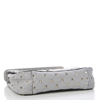 Valentino Garavani Nappa Medium Rockstud Spike Shoulder Bag Pastel Grey 4 of 5