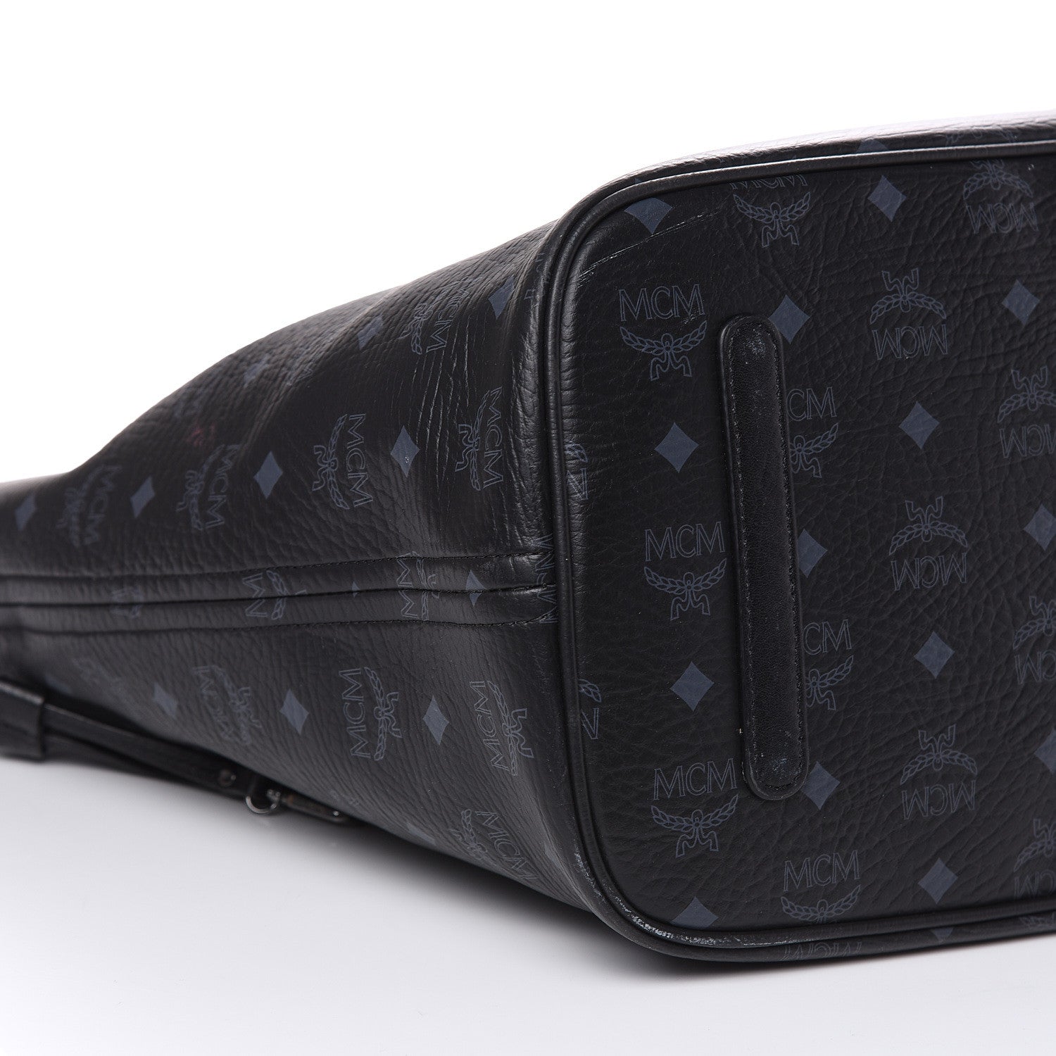 MCM Visetos Large Liz Reversible Shopper Tote Black 6 of 9