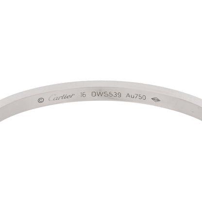 Cartier 18K White Gold Small LOVE Bracelet 16 6 of 8