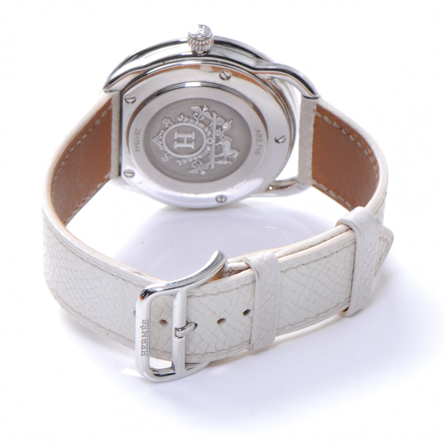 Stainless Steel Epsom 38mm Arceau Quartz Watch Blanc