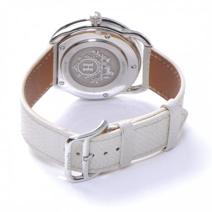 Hermes Stainless Steel Epsom 38mm Arceau Quartz Watch Blanc 6 of 7