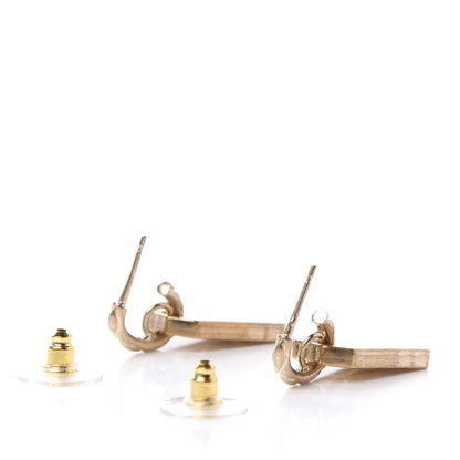 Chanel CC Tag Drop Earrings Gold 3 of 5