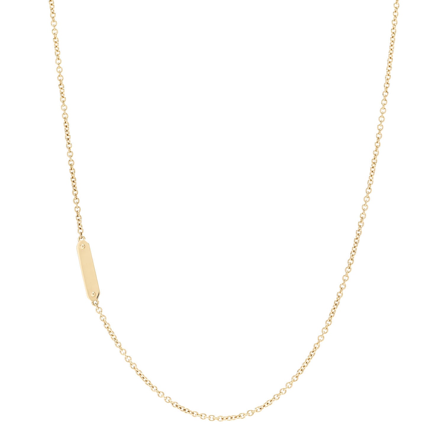 Tiffany 18K Yellow Gold Tag Chain Necklace 1 of 5