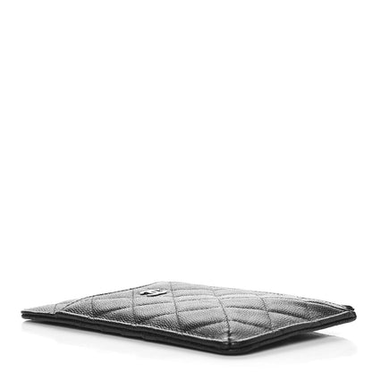 Chanel Caviar Quilted Classic Flat Wallet Pouch Black 4 of 8
