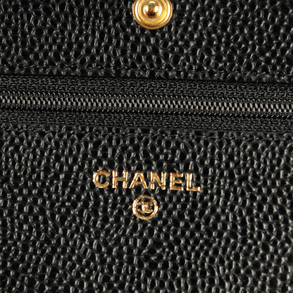 Chanel Caviar Quilted Wallet On Chain WOC Black 6 of 8