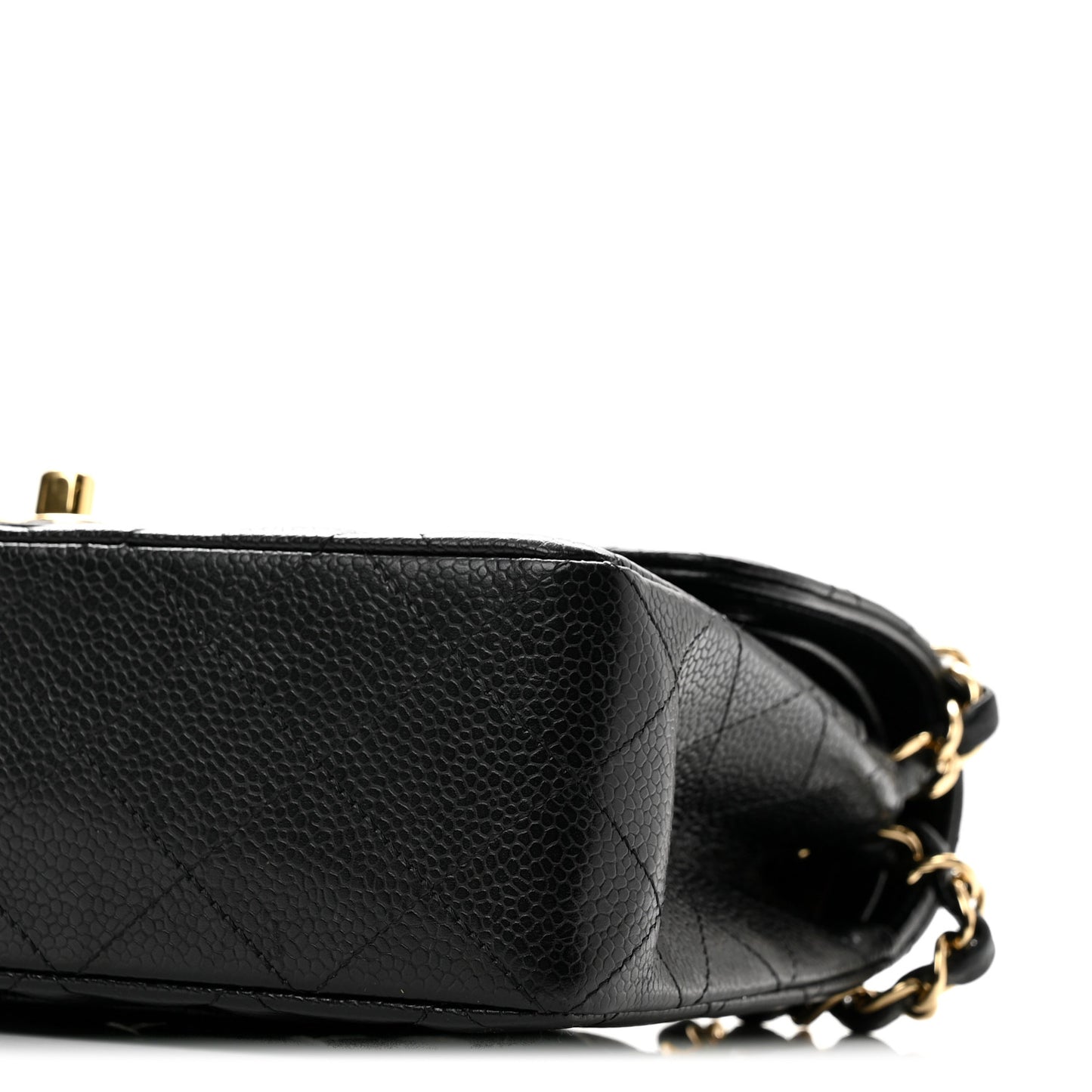 Caviar Quilted Small Double Flap Black