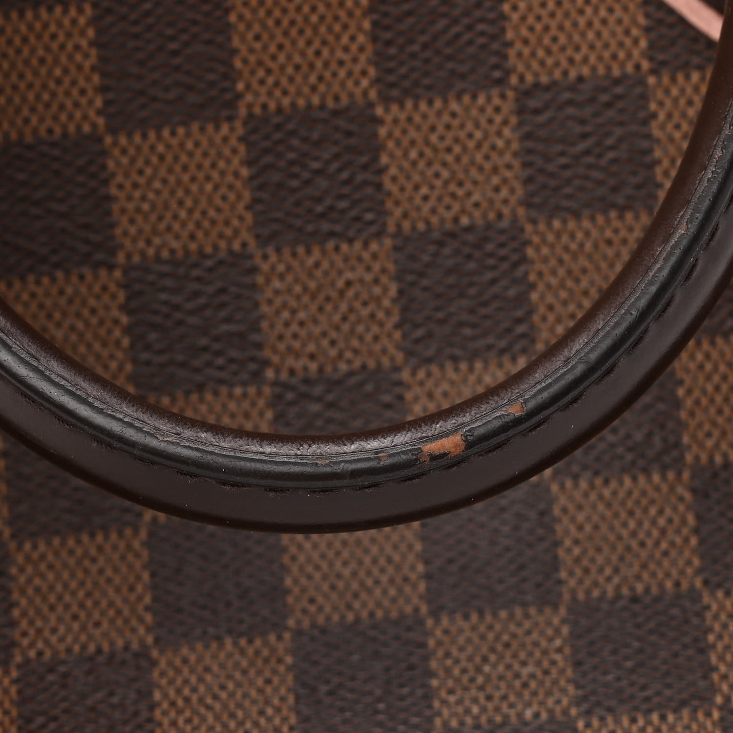 Cuir Taurillon Damier Ebene Normandy Magnolia