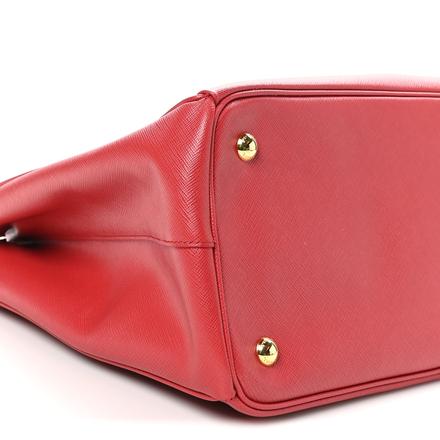 Saffiano Lux Large Double Zip Tote Fuoco