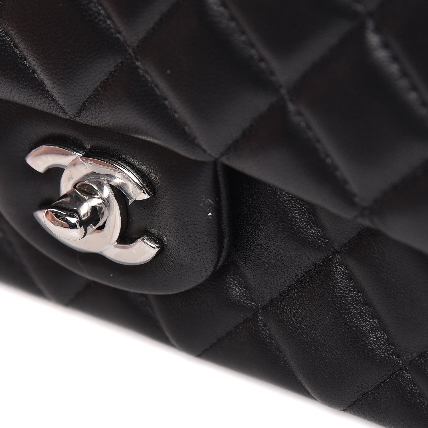 Chanel Lambskin Quilted Mini Rectangular Flap Black 8 of 13