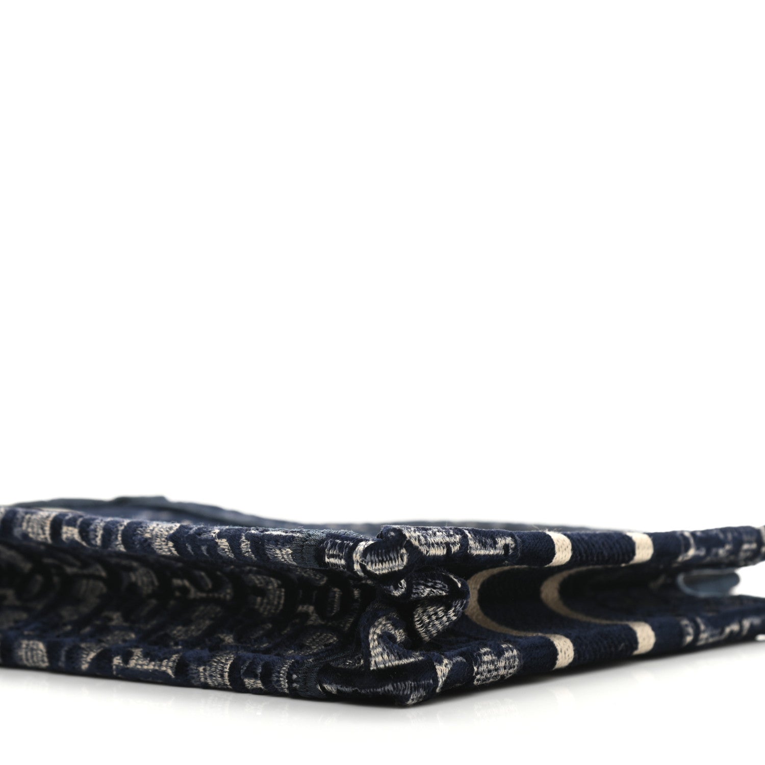 Christian Dior Velvet Oblique Embroidered Mini Book Tote Blue 9 of 10